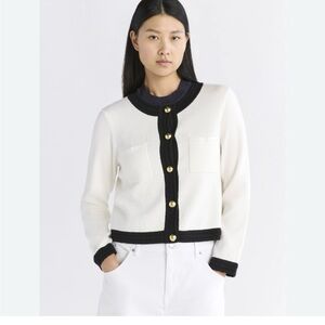 Elegant White and Black Women's Cardiga